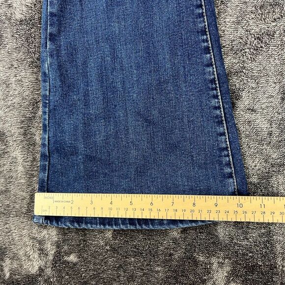 Free People Jayde Flare Blue Denim Jeans Women's 29 High-Rise Stretch Western - Picture 9 of 14